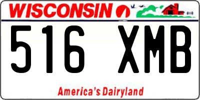 WI license plate 516XMB
