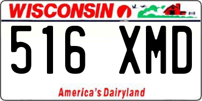 WI license plate 516XMD