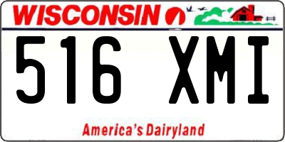 WI license plate 516XMI