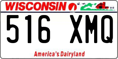 WI license plate 516XMQ