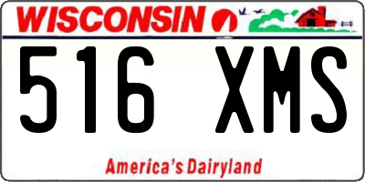 WI license plate 516XMS