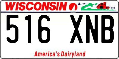 WI license plate 516XNB