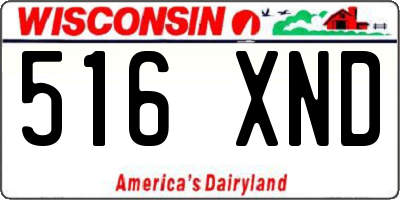 WI license plate 516XND