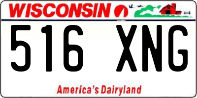 WI license plate 516XNG