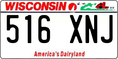 WI license plate 516XNJ