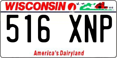 WI license plate 516XNP