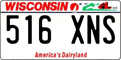 WI license plate 516XNS
