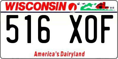 WI license plate 516XOF