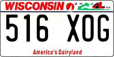WI license plate 516XOG