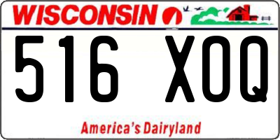 WI license plate 516XOQ