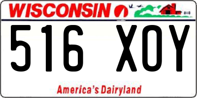 WI license plate 516XOY
