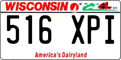 WI license plate 516XPI