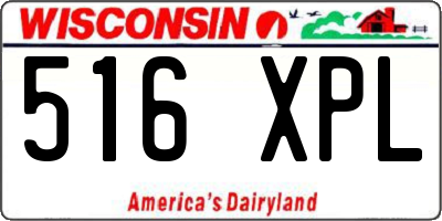 WI license plate 516XPL