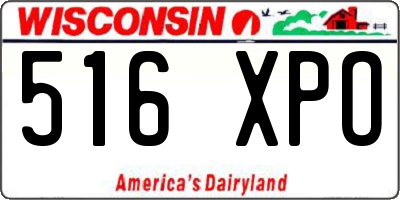 WI license plate 516XPO