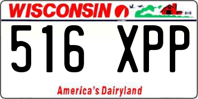 WI license plate 516XPP