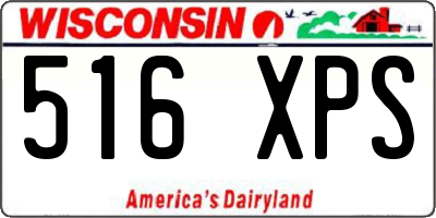 WI license plate 516XPS