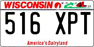 WI license plate 516XPT