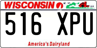 WI license plate 516XPU