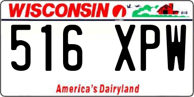WI license plate 516XPW