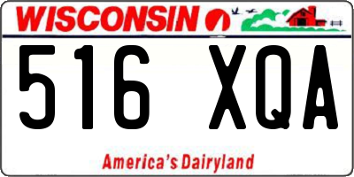 WI license plate 516XQA