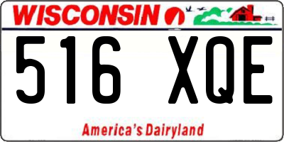 WI license plate 516XQE