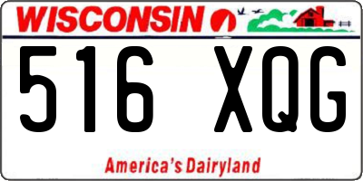 WI license plate 516XQG