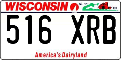 WI license plate 516XRB