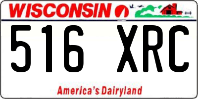 WI license plate 516XRC