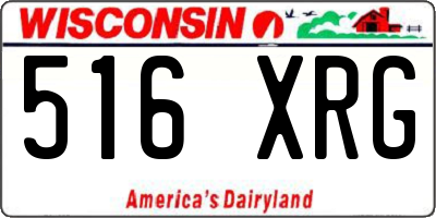 WI license plate 516XRG