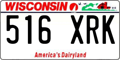 WI license plate 516XRK
