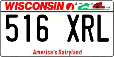 WI license plate 516XRL