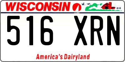 WI license plate 516XRN