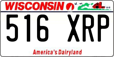 WI license plate 516XRP