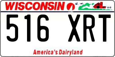 WI license plate 516XRT