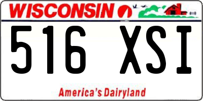 WI license plate 516XSI