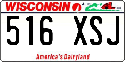 WI license plate 516XSJ