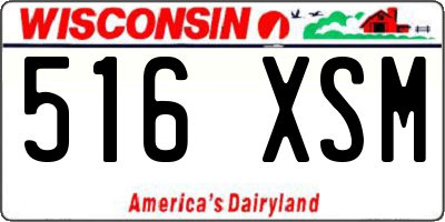 WI license plate 516XSM