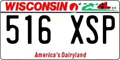 WI license plate 516XSP
