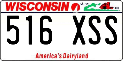 WI license plate 516XSS
