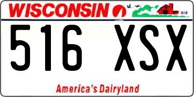 WI license plate 516XSX