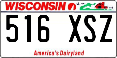 WI license plate 516XSZ