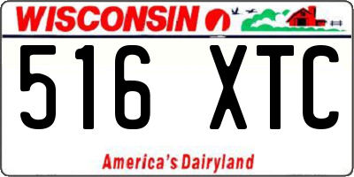 WI license plate 516XTC