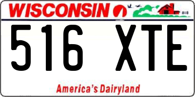 WI license plate 516XTE