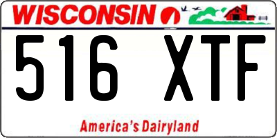 WI license plate 516XTF