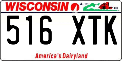 WI license plate 516XTK