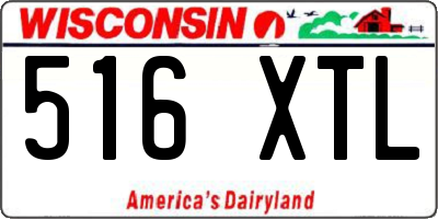WI license plate 516XTL
