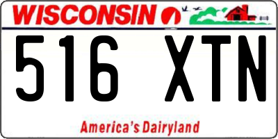 WI license plate 516XTN
