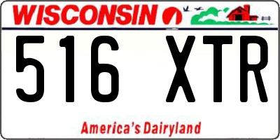 WI license plate 516XTR
