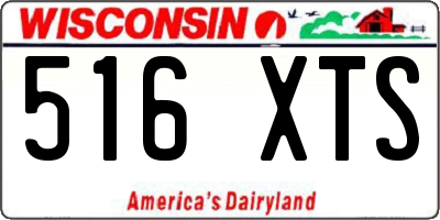 WI license plate 516XTS