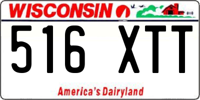WI license plate 516XTT